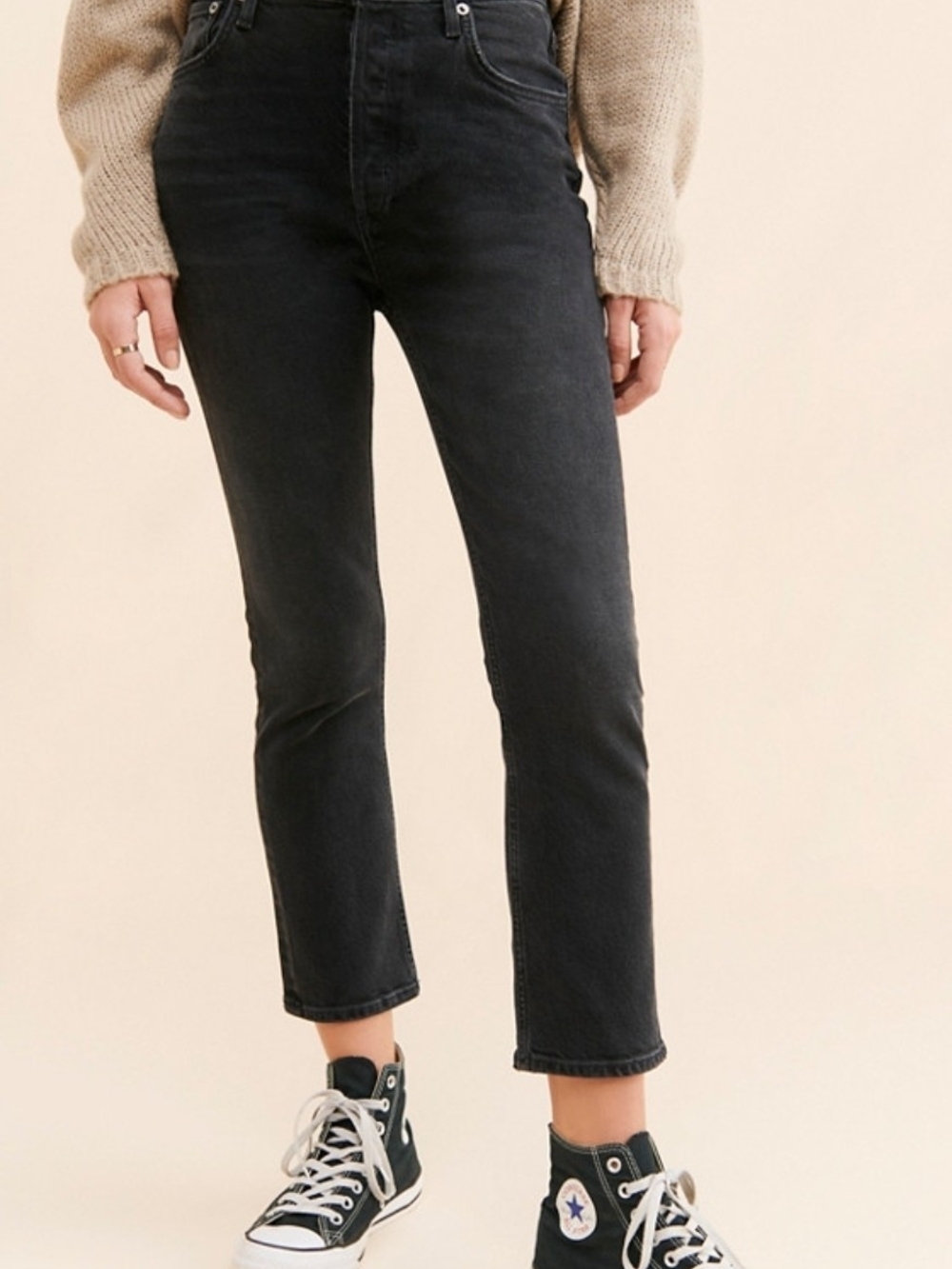 Agolde Riley Cropped Slim Straight Jeans